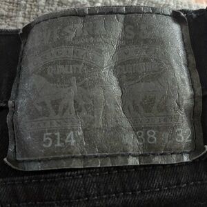 Levi's Men's Dark black Straight Jeans 38 x 31‎ inseam 514